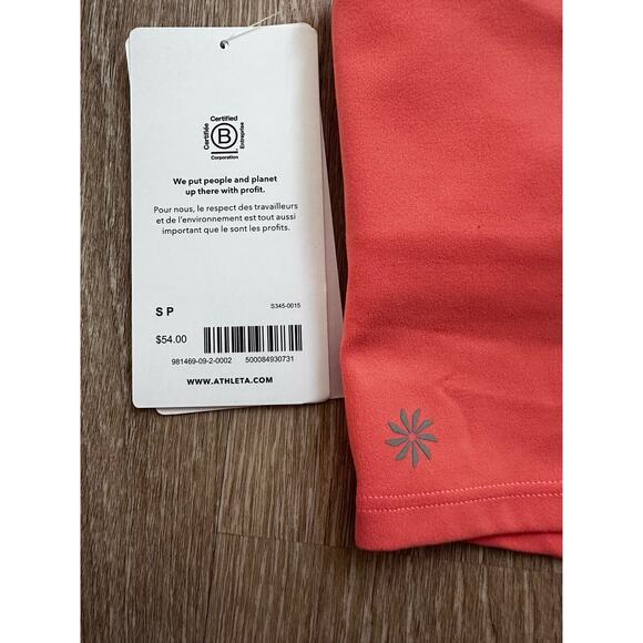 Athleta | Elation V-Neck Crop A-C | Coral |‎ NWT | SZ S - Picture 5 of 8